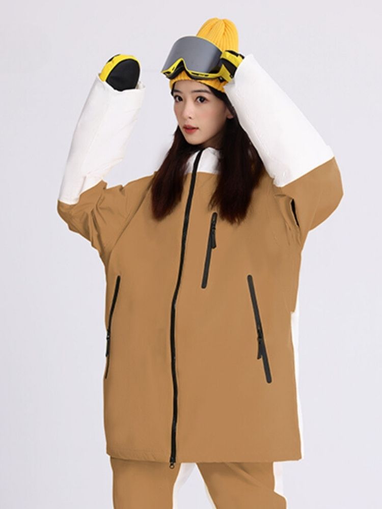 XwXwSeui Men Women Colorblock Outdoor Snow Suits