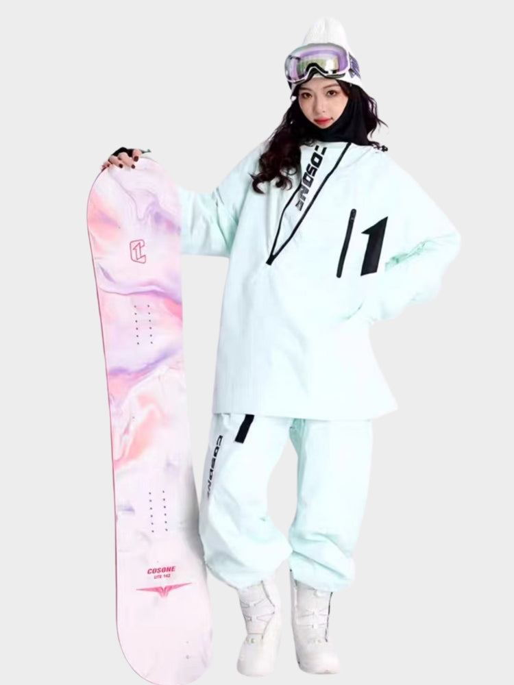 XwXwSeui Men Women Zipper Outdoor Snow Suits