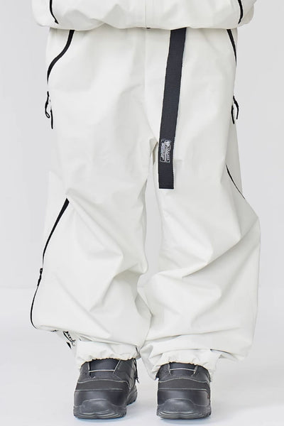 XwXwSeui Men and Women 3L Waterproof Shell Fashion Baggy Snow Pants