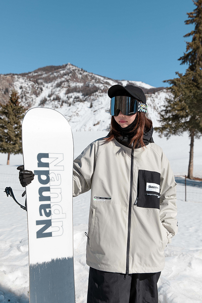 XwXwSeui Men Women Shell  Hood Snow Jacket