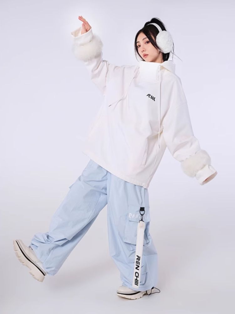 XwXwSeui Men Women Loose Hip-hop Trendy Snow Pants