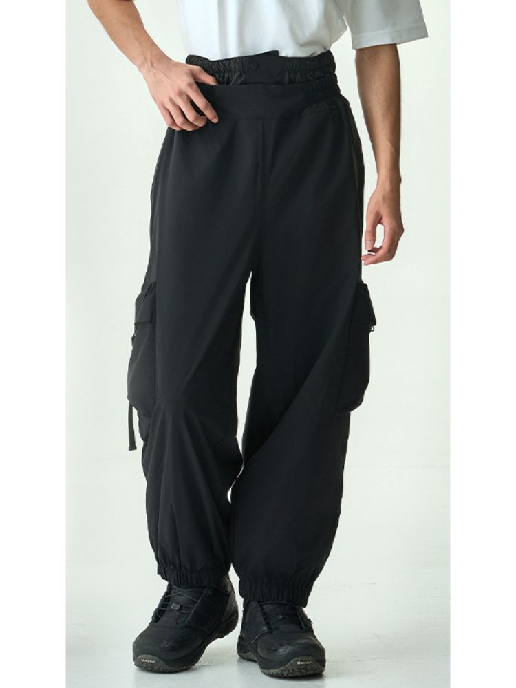 XwXwSeui Men Women Shell Baggy Ski Pants