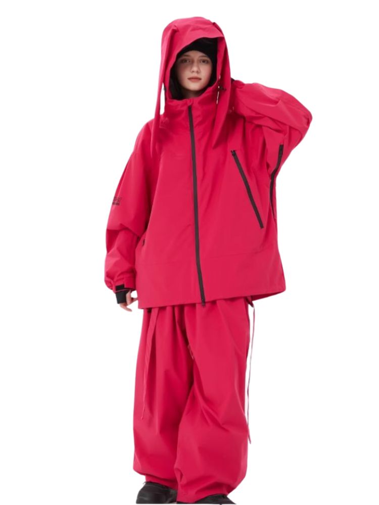 XwXwSeui Men Women 3L Rabbit Ears Outdoor Snow Suits