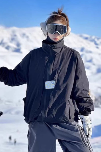 XwXwSeui Men Women 3L Shell Baggy Snow Jacket