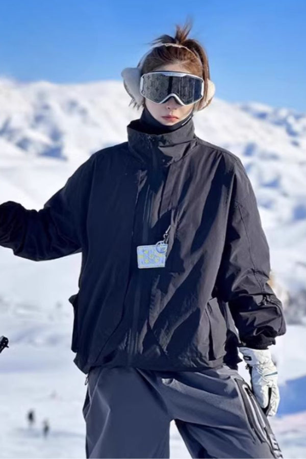 XwXwSeui Men Women 3L Shell Baggy Snow Jacket