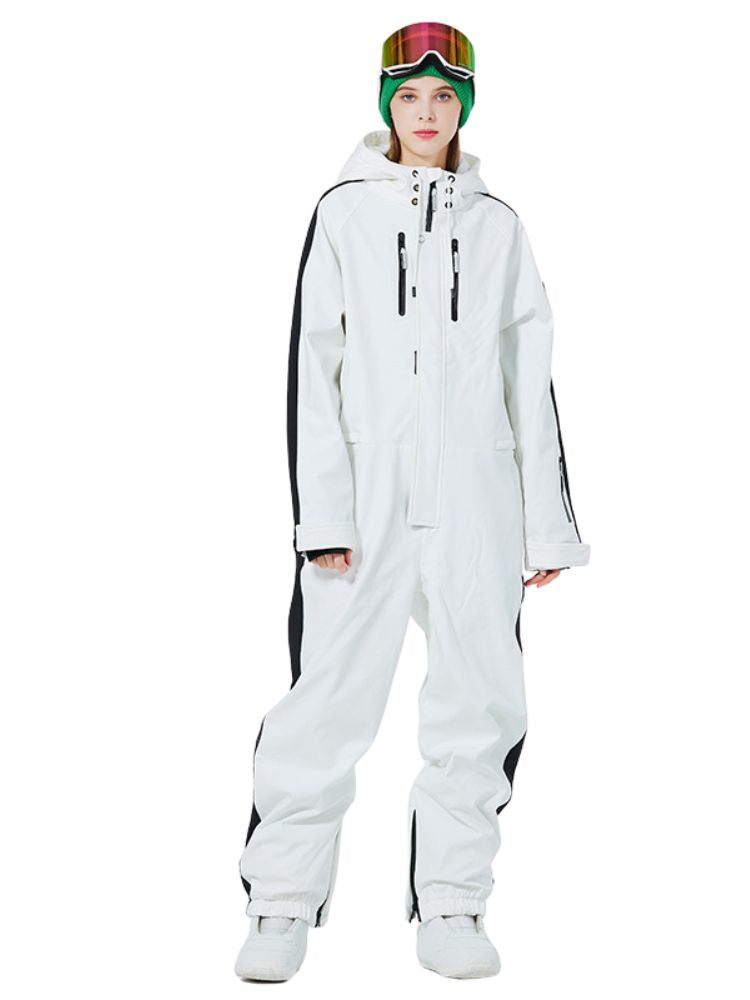 XwXwSeui Men Women Insulated Waterproof Ski Jumpsuit