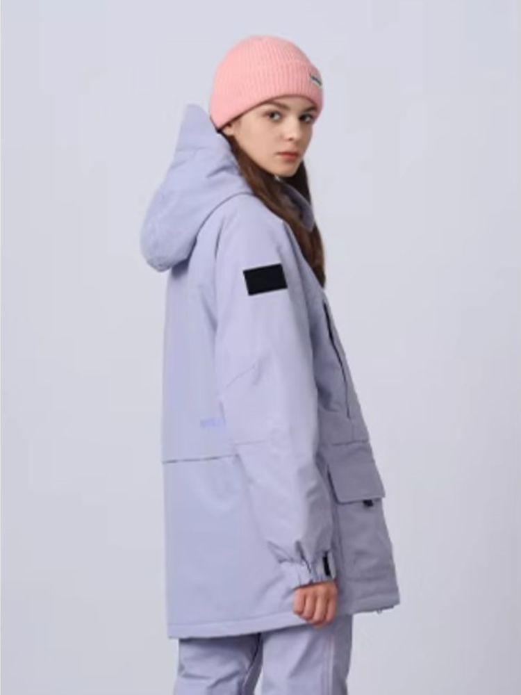 XwXwSeui Men Women Candy Color Hooded Snow Jacket