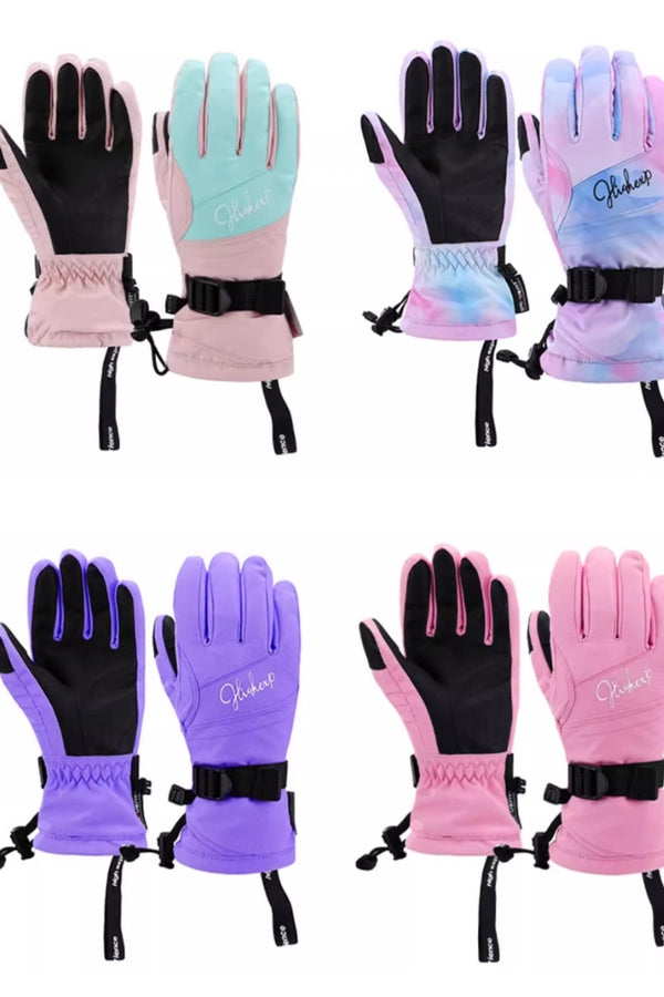 XwXwSeui Men Women Waterproof Insulated Snow Gloves