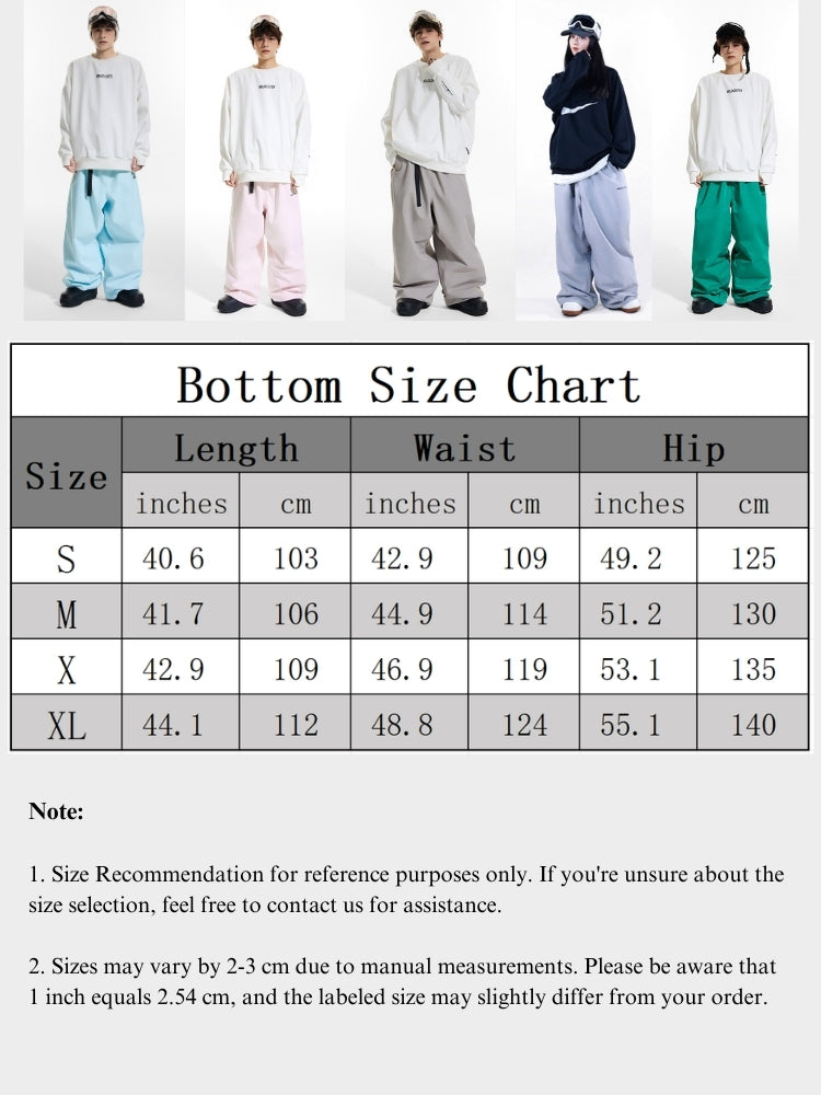 XwXwSeui Men Women Hip Hop Baggy Ski Pants