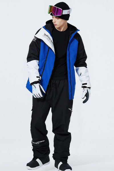 XwXwSeui Men Women Waterproof Insulated Snow Suits-Blue Series