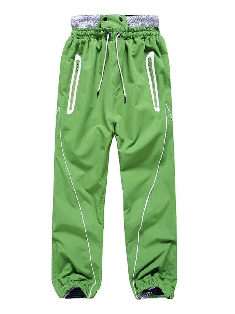 XwXwSeui Men Women Lines Outdoor Snow Suits-Green Series