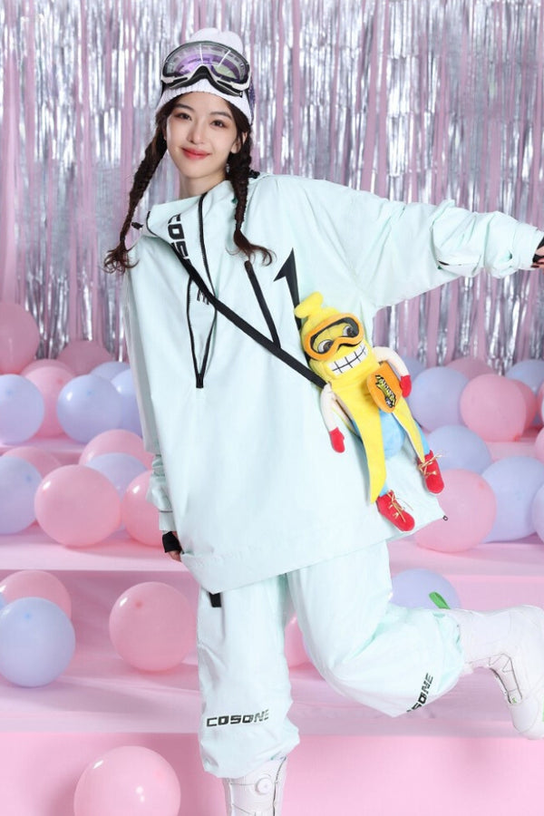 XwXwSeui Men Women Zipper Outdoor Snow Suits