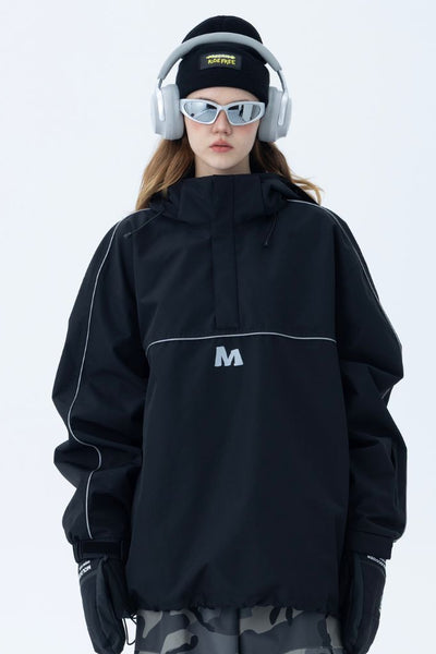 Molocoster 3L Fleece Baggy Snow Pullover for Unisex