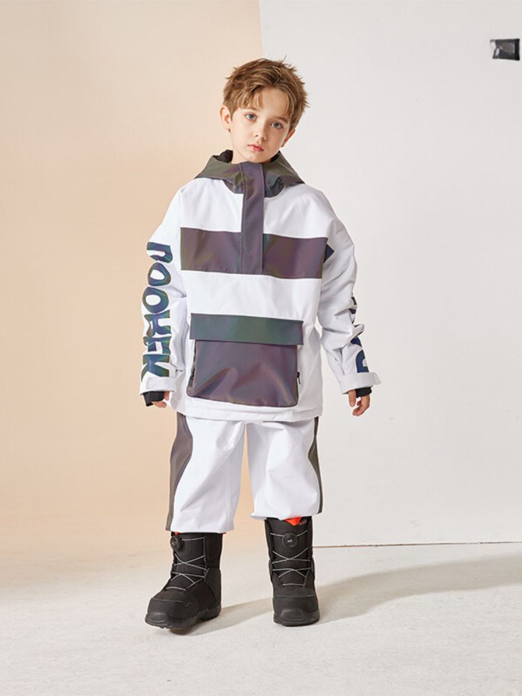 XwXwSeui Kids Reflective Outdoor Insulated Snow Suits