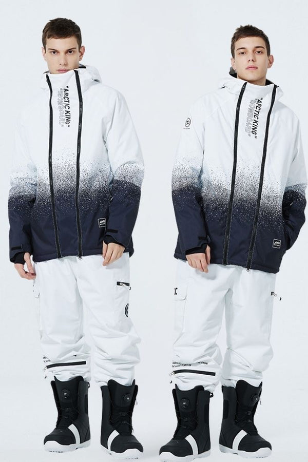 XwXwSeui Men Women Waterproof Insulated Snow Suits-Black Series