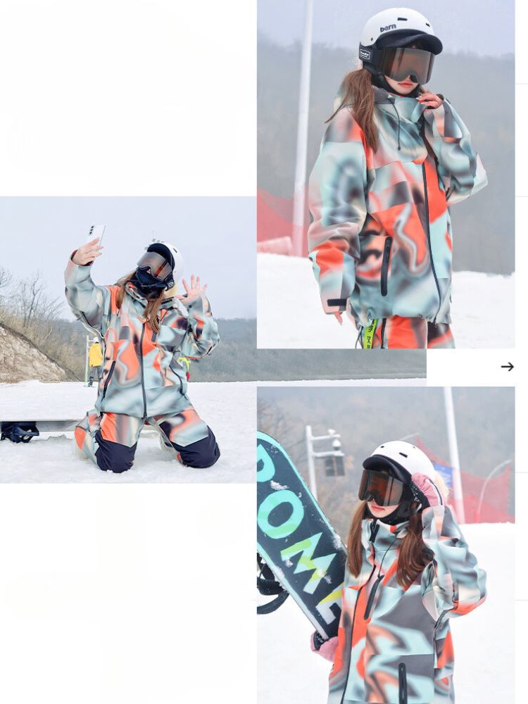 XwXwSeui Men Women Colorful Thermal Snow Suits