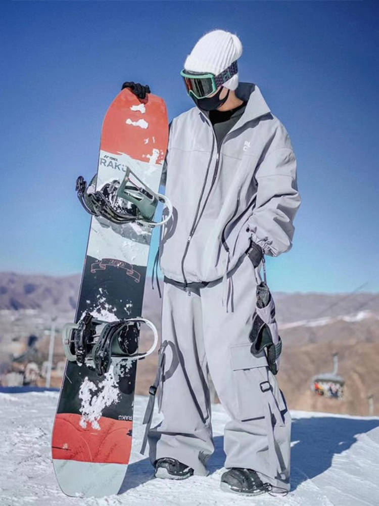 XwXwSeui Men Women Loose Style Trendy Hip-Hop Ski Suits