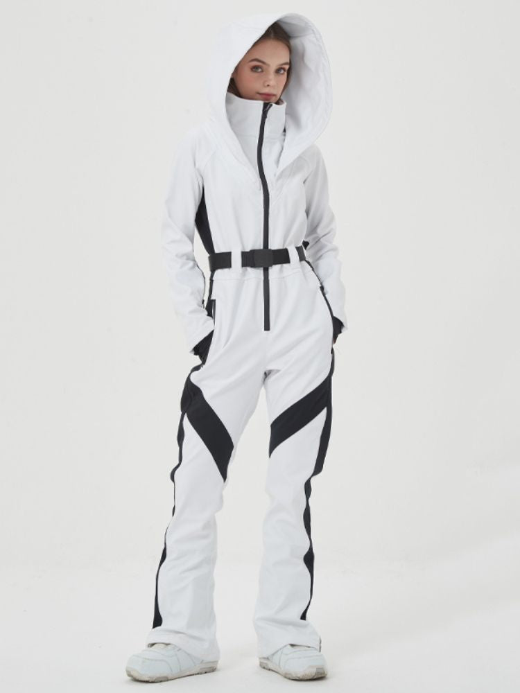 XwXwSeui Women Snowboard Thickened Hood Ski Jumpsuits