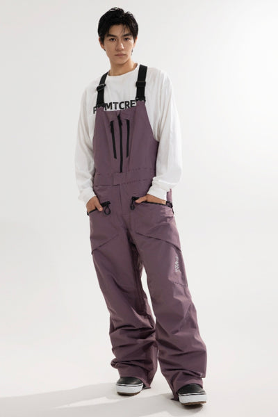 XwXwSeui Men Women Waterproof Loose Snow Bibs