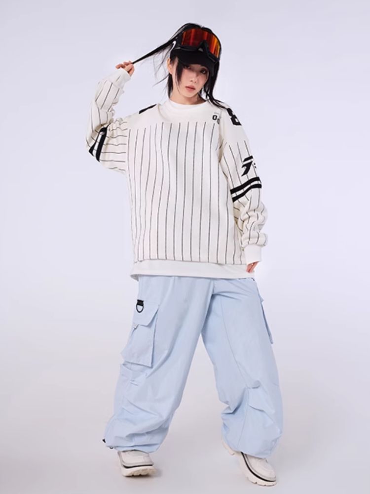 XwXwSeui Men Women Loose Hip-hop Trendy Snow Pants