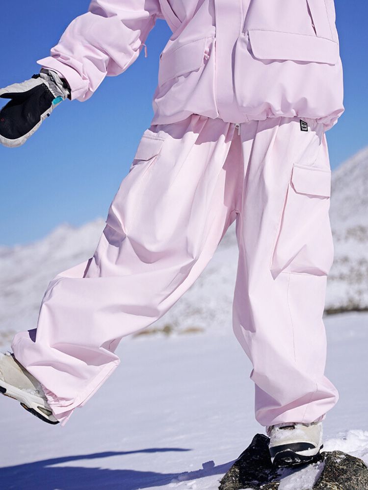 XwXwSeui Men Women 3L Shell Baggy Ski Pants