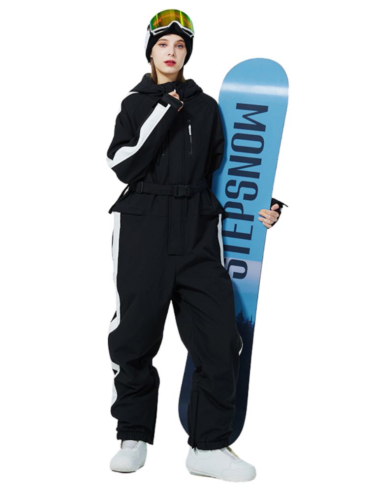 XwXwSeui Men Women Insulated Waterproof Ski Jumpsuit