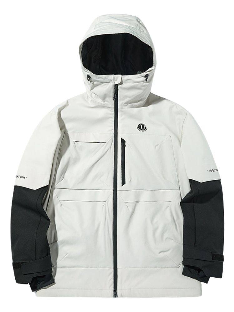 XwXwSeui Men Women Colorblock Insulated Snow Jacket