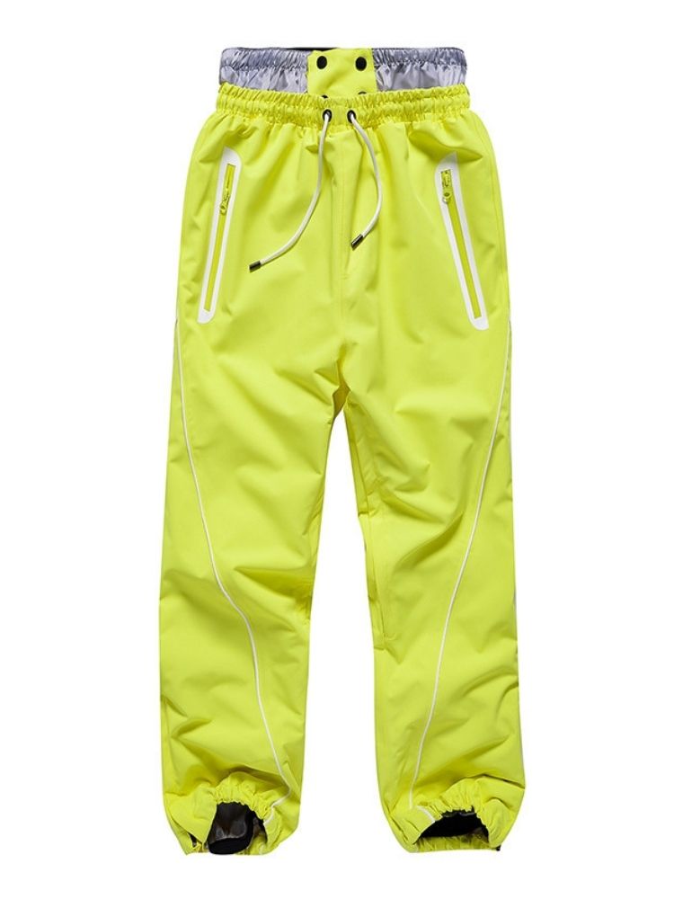 XwXwSeui Men Women Lines Outdoor Snow Suits-Yellow Series