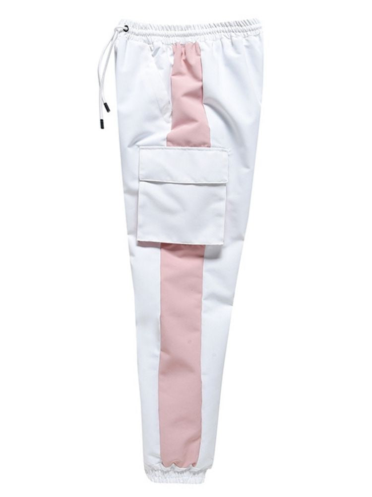 XwXwSeui Men Women Colorblock Waterproof Snow Suits-Pink Series