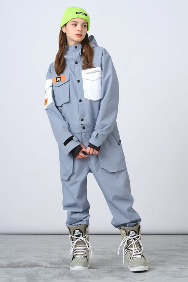 XwXwSeui Men Women Insulated Breathable Ski Jumpsuit