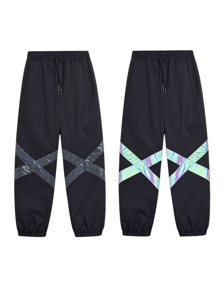 XwXwSeui Men Women Reflective Loose Ski Pants