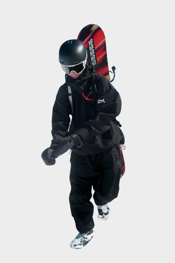 Doorek Chic Diagonal Zip Extended Vents 3L Snowboarding Suits for Men Women