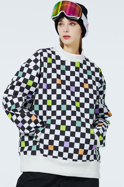 XwXwSeui Men Women High Neck Fleece Ski Sweatshirt