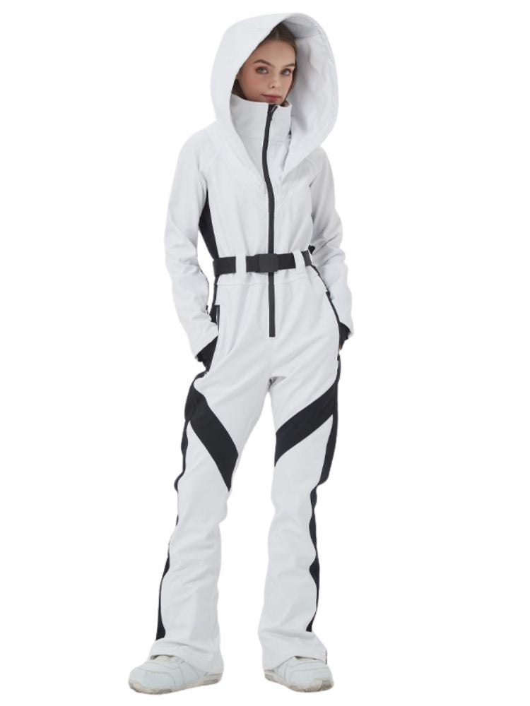 XwXwSeui Women Snowboard Thickened Hood Ski Jumpsuits