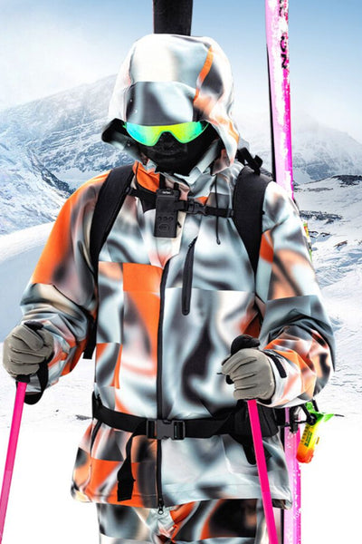 XwXwSeui Men Women Colorful Thermal Snow Jacket