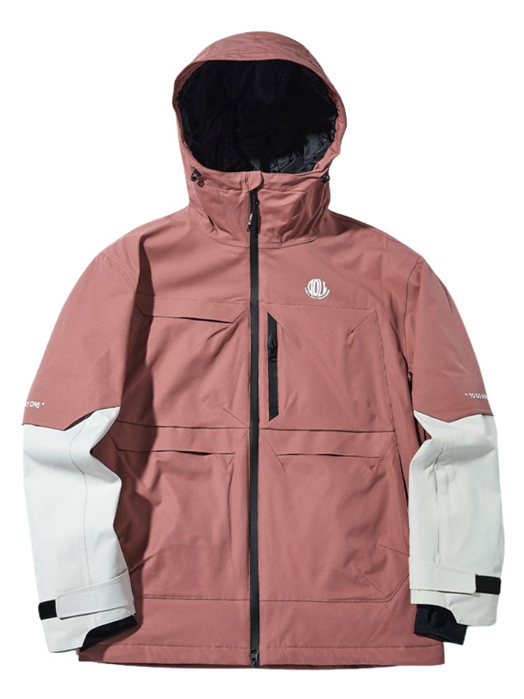 XwXwSeui Men Women Colorblock Insulated Snow Jacket