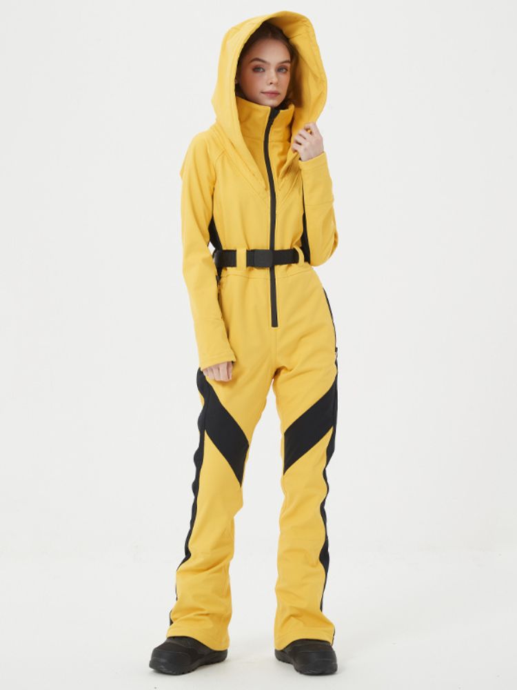 XwXwSeui Women Snowboard Thickened Hood Ski Jumpsuits