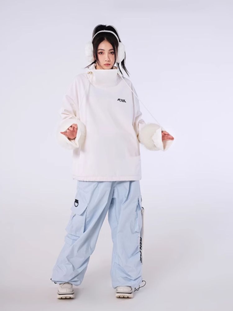 XwXwSeui Men Women Loose Hip-hop Trendy Snow Pants