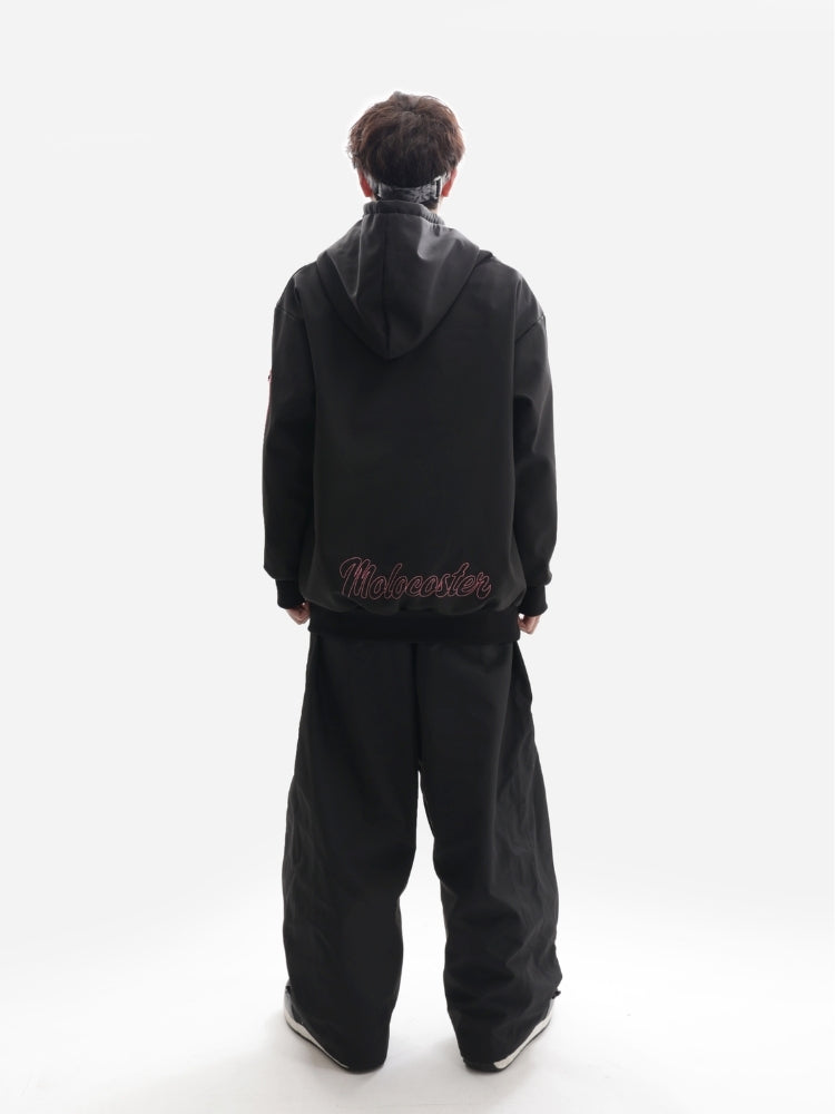 XwXwSeui Men Women Waterproof  Fleeced Baggy Ski Pants