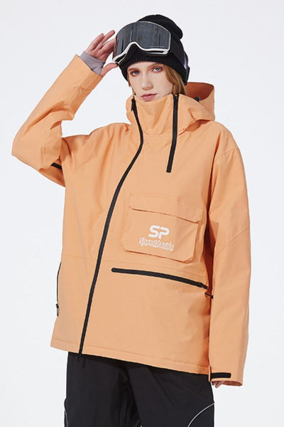 XwXwSeui Mens Womens Insulated Hooded Waterproof Fashion Loose Snowboard Jakets