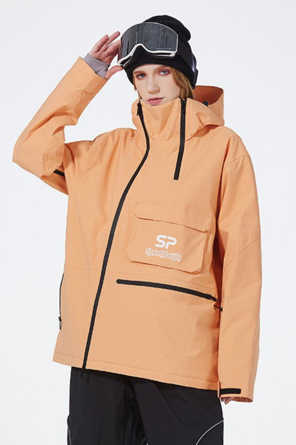 XwXwSeui Mens Womens Insulated Hooded Waterproof Fashion Loose Snowboard Jakets