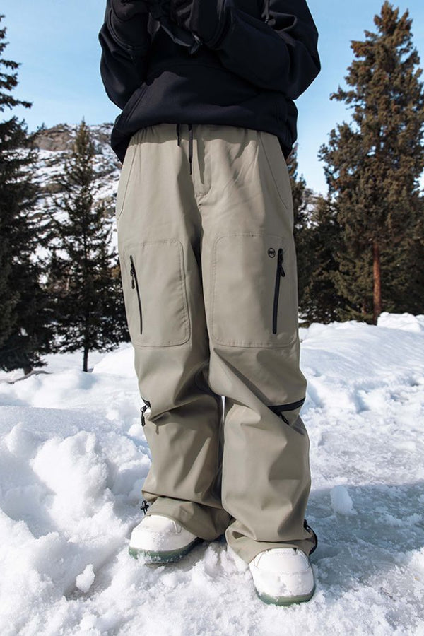 XwXwSeui Men Women Loose Insulated Ski Pants