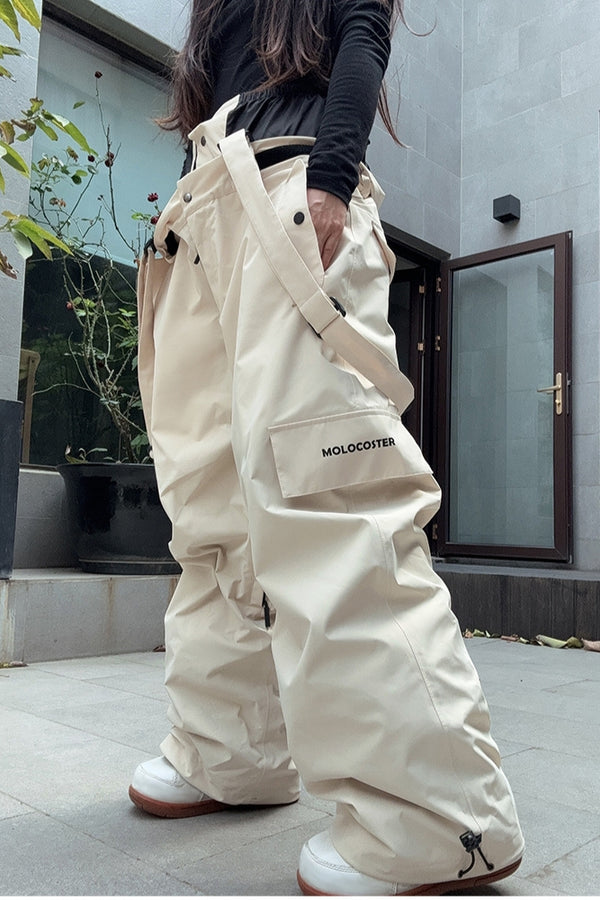 XwXwSeui Men Women Freestyle Waterproof Snow Bibs