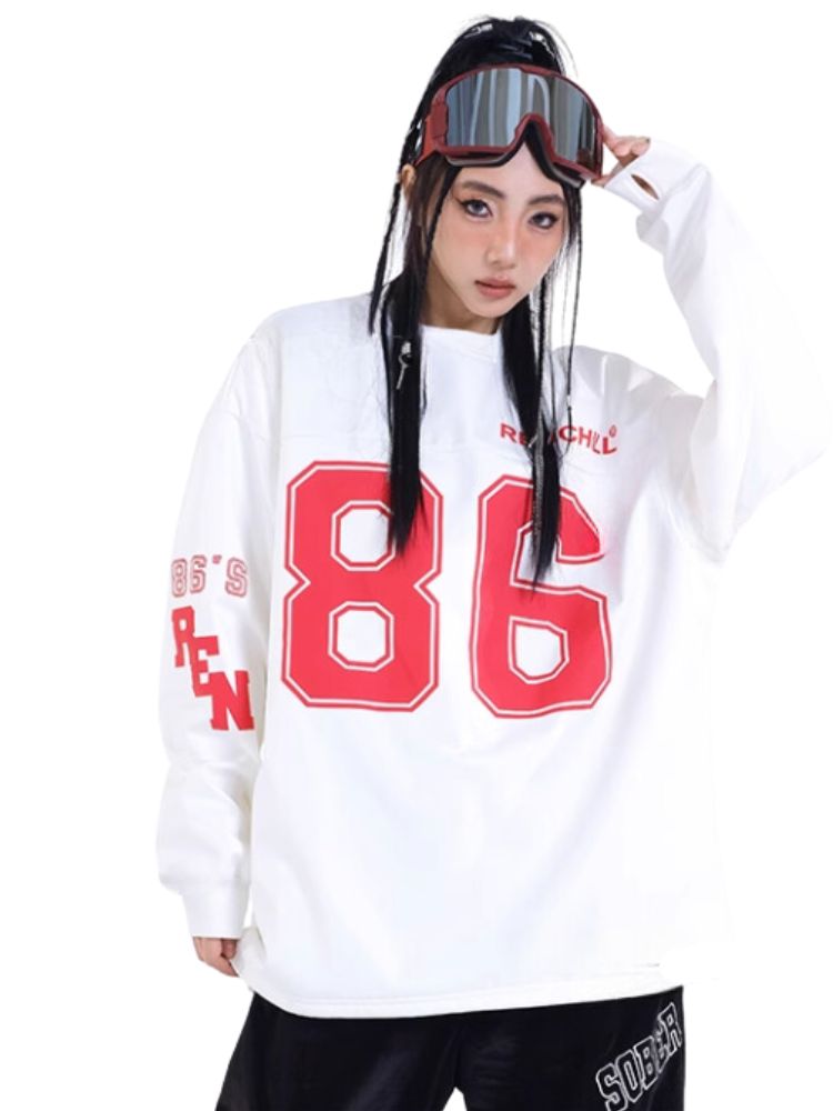 XwXwSeui Women Men Fashionable Loose Single Double Board Hip-Hop Style Sweater