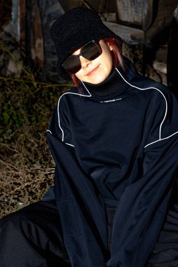 XwXwSeui Men Women Reflective Strip Fleeced Ski Sweater