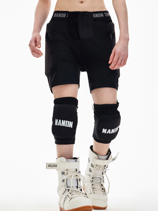 XwXwSeui Men Women Snow Shorts & Knee Pads Set