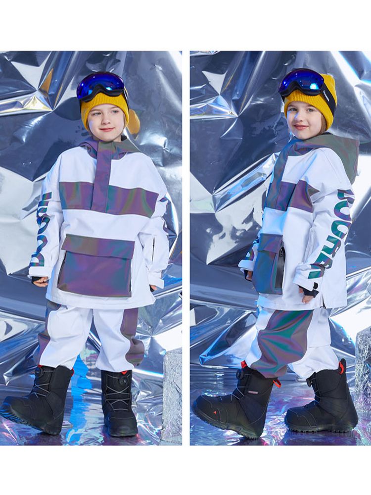 XwXwSeui Kids Reflective Outdoor Insulated Snow Suits