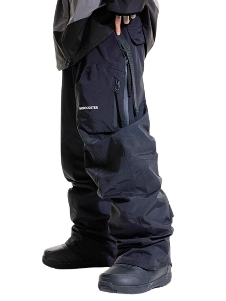 XwXwSeui Men Women 3L Shell Baggy Ski Pants