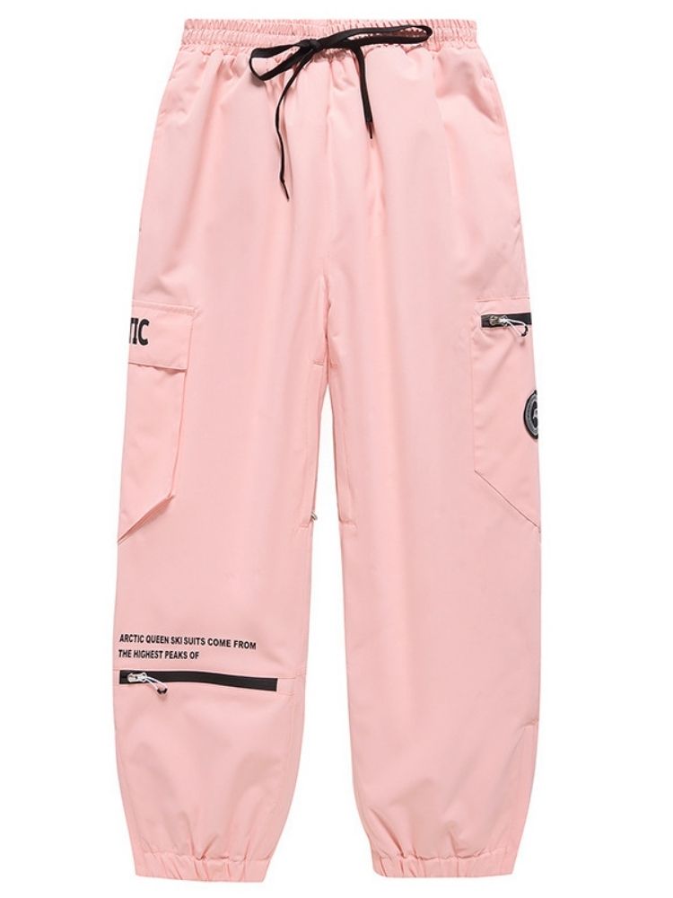 XwXwSeui Men Women Waterproof Insulated Snow Suits-Pink Series