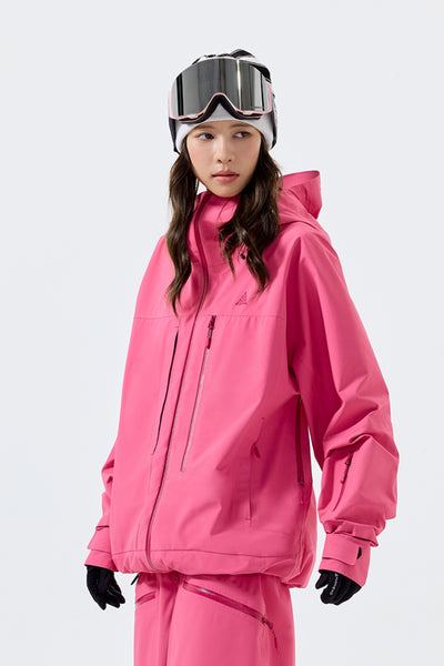 XwXwSeui Women Men Shell 3L Hooded Outdoor Zipper Waterproof Ski Jackets